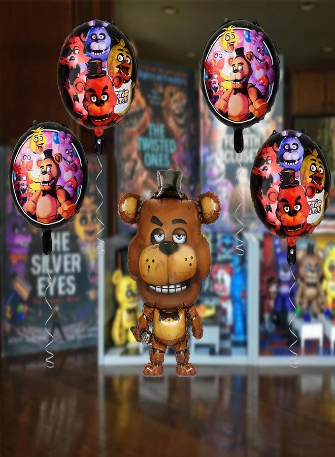 GeRRiT 5pc Birthday Party Foil Balloons For Five Nights at Freddy's Party Decorate Supplies For Five Nights at Freddy's - Image 5